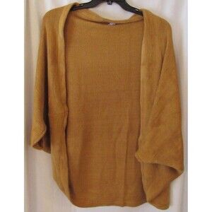 Vintage Rampage Gold Shawl Shrug Sweater One Size